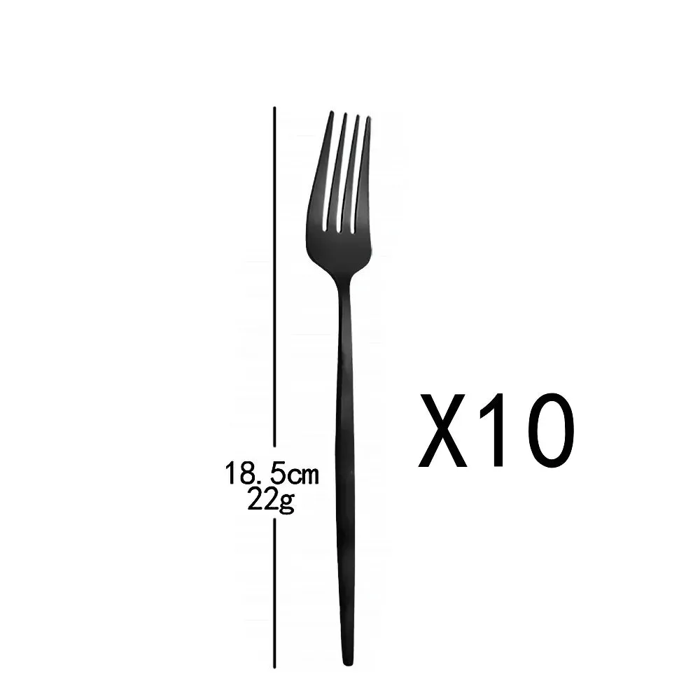 10 Piece Stainless Steel Flatware Set With Long Handles
