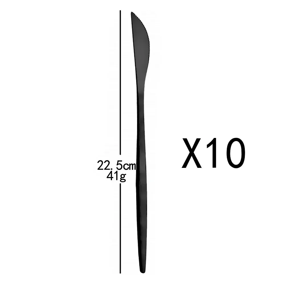10 Piece Stainless Steel Flatware Set With Long Handles