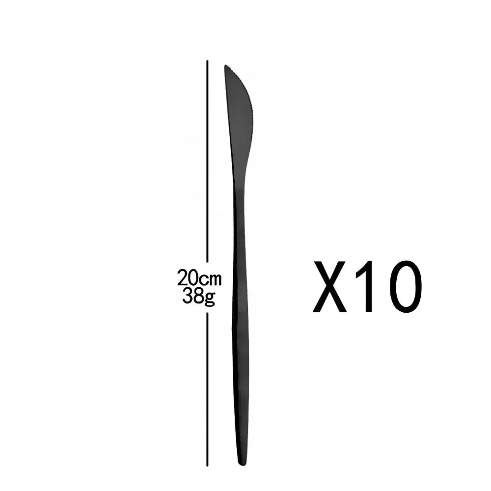 10 Piece Stainless Steel Flatware Set With Long Handles