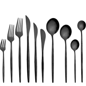 10 Piece Stainless Steel Flatware Set With Long Handles