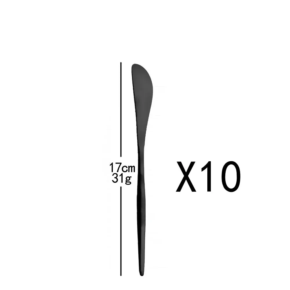 10 Piece Stainless Steel Flatware Set With Long Handles