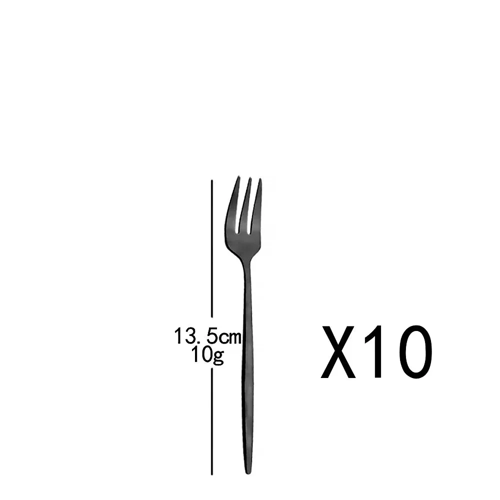 10 Piece Stainless Steel Flatware Set With Long Handles