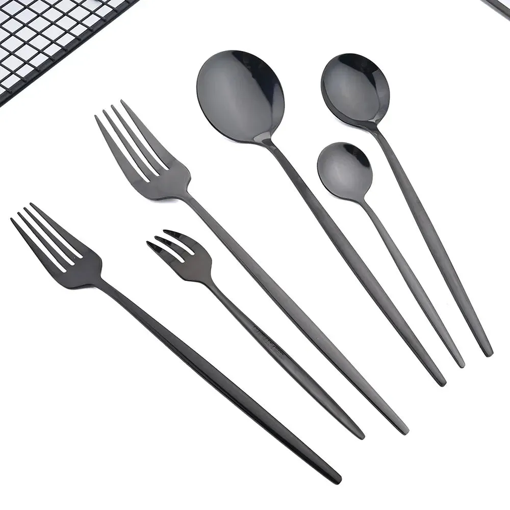 10 Piece Stainless Steel Flatware Set With Long Handles