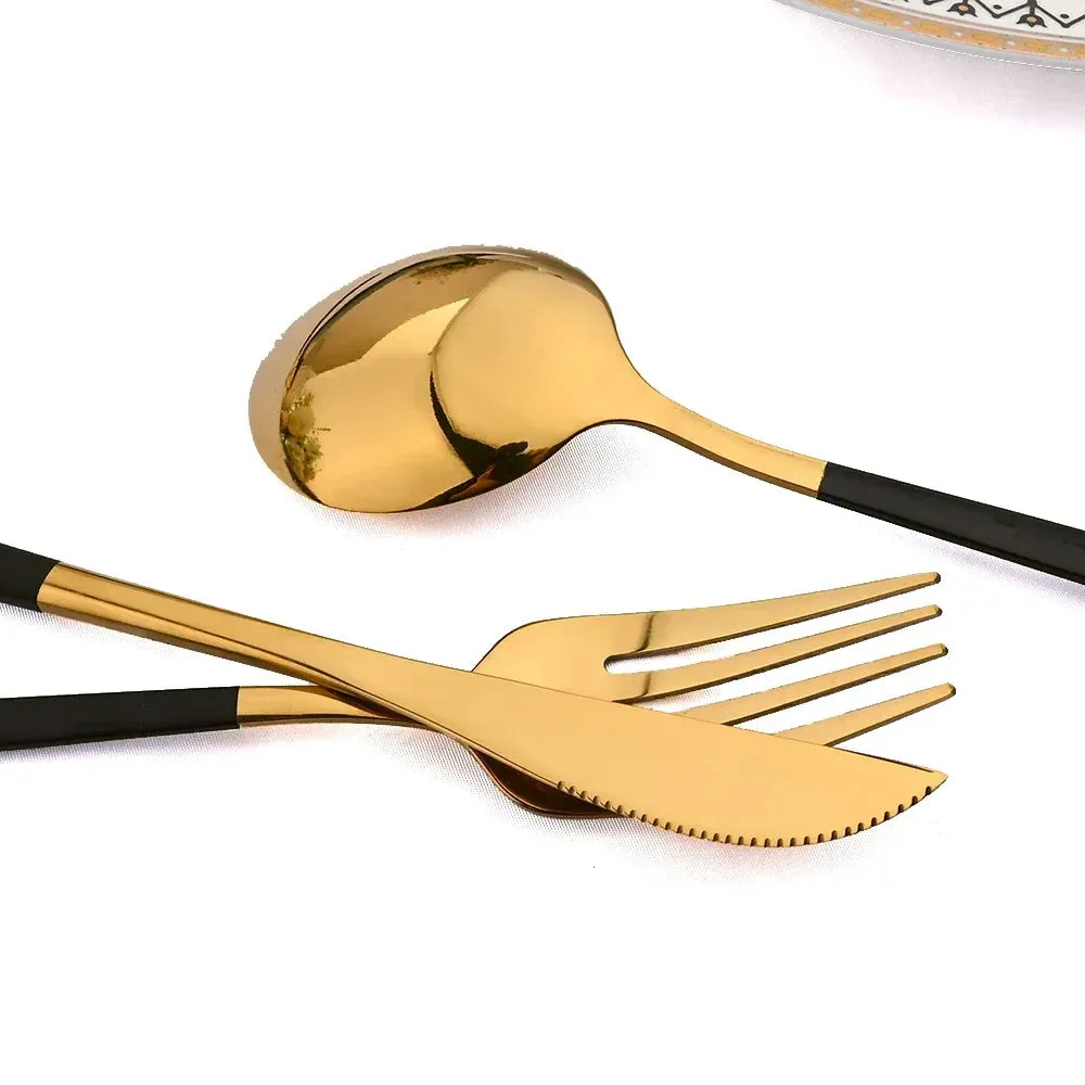 16 Piece Stainless Steel Dinnerware Set With Mirror Finish