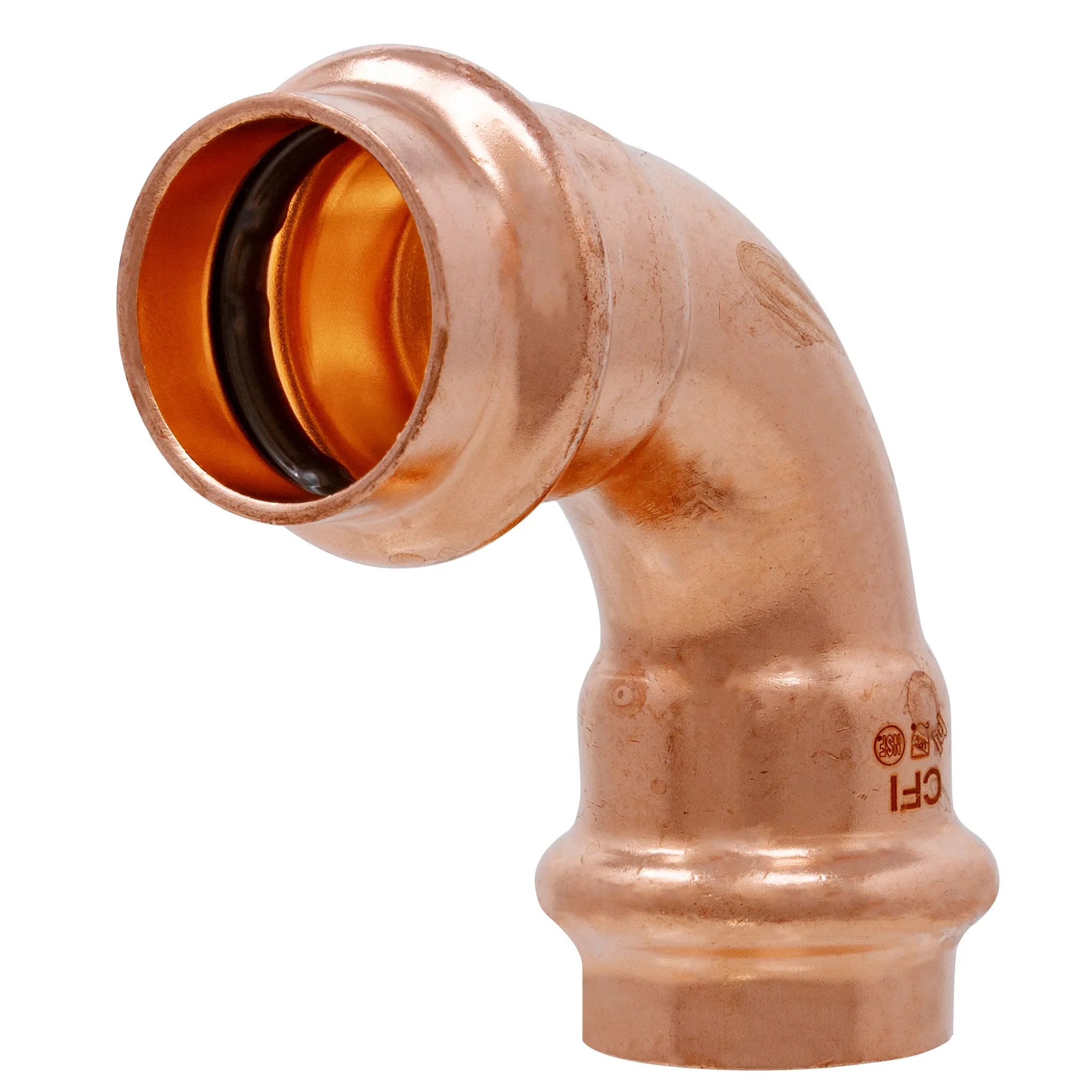 2" Press Copper 90° Degree Elbow Fitting P x P Low Lead ProPress Compatible