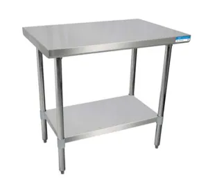 60" X 24" Stainless Steel Top Work Table w/ Stainless  Steel Legs and Shelf
