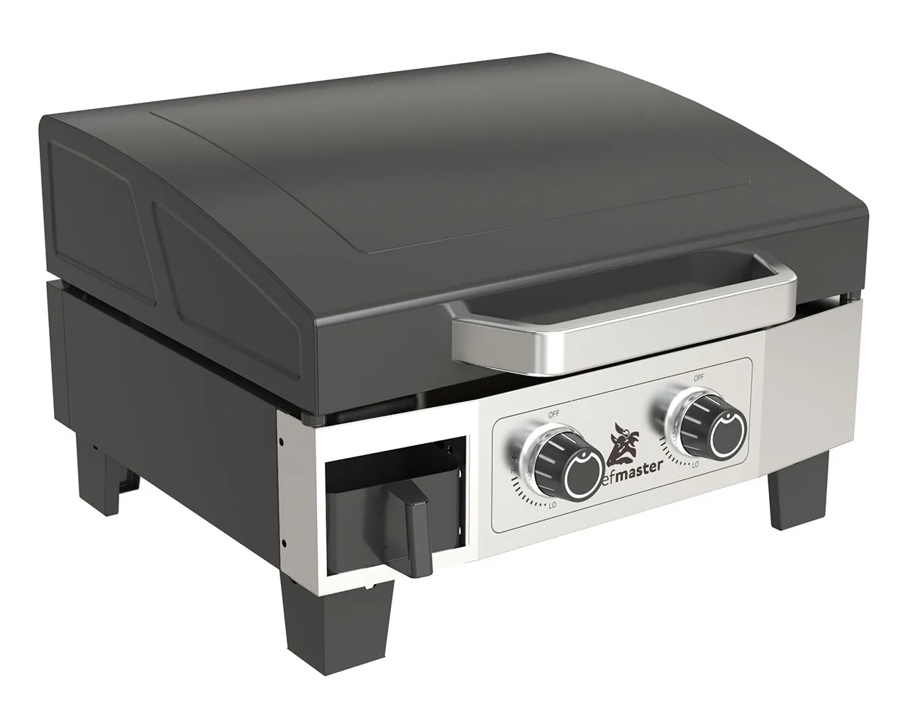 BEEFMASTER 2 BURNER PLATE BBQ C/W HOOD G2BEEFG