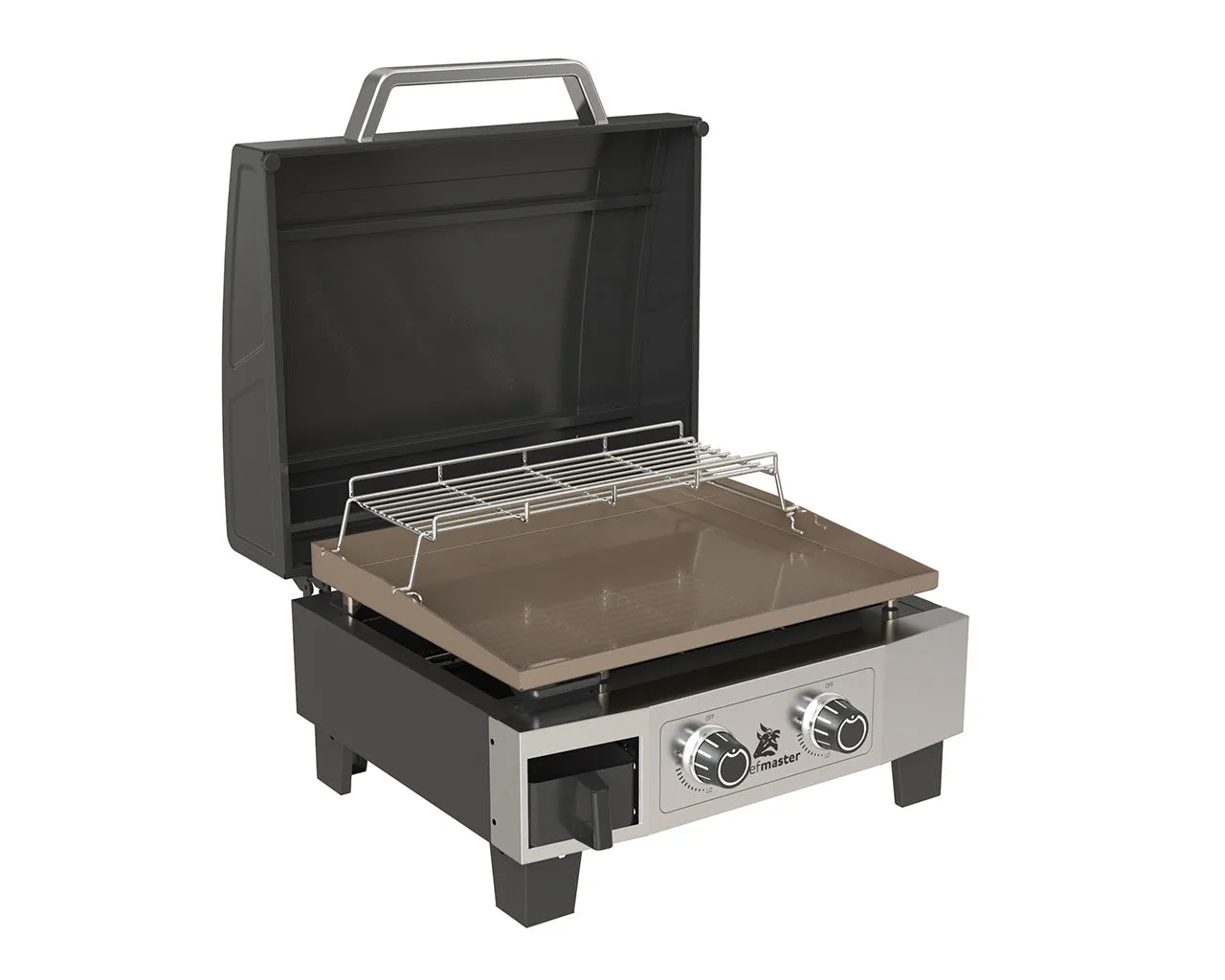 BEEFMASTER 2 BURNER PLATE BBQ C/W HOOD G2BEEFG