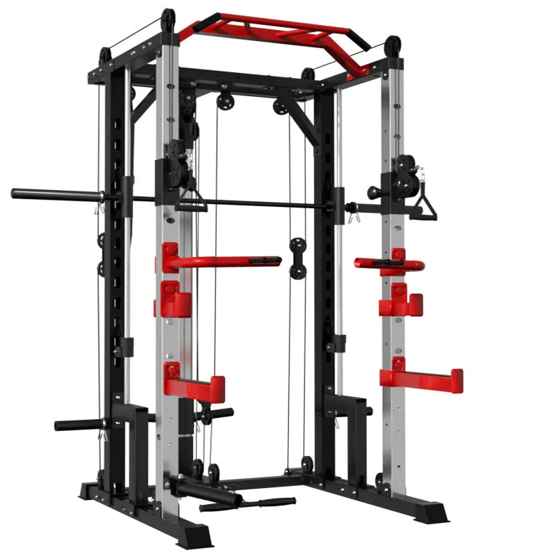 Bench press squat rack gym gantry weightlifting barbell bar rack full set of equipment