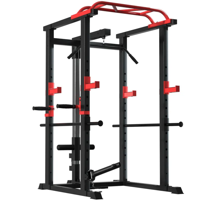 Bench press squat rack gym gantry weightlifting barbell bar rack full set of equipment
