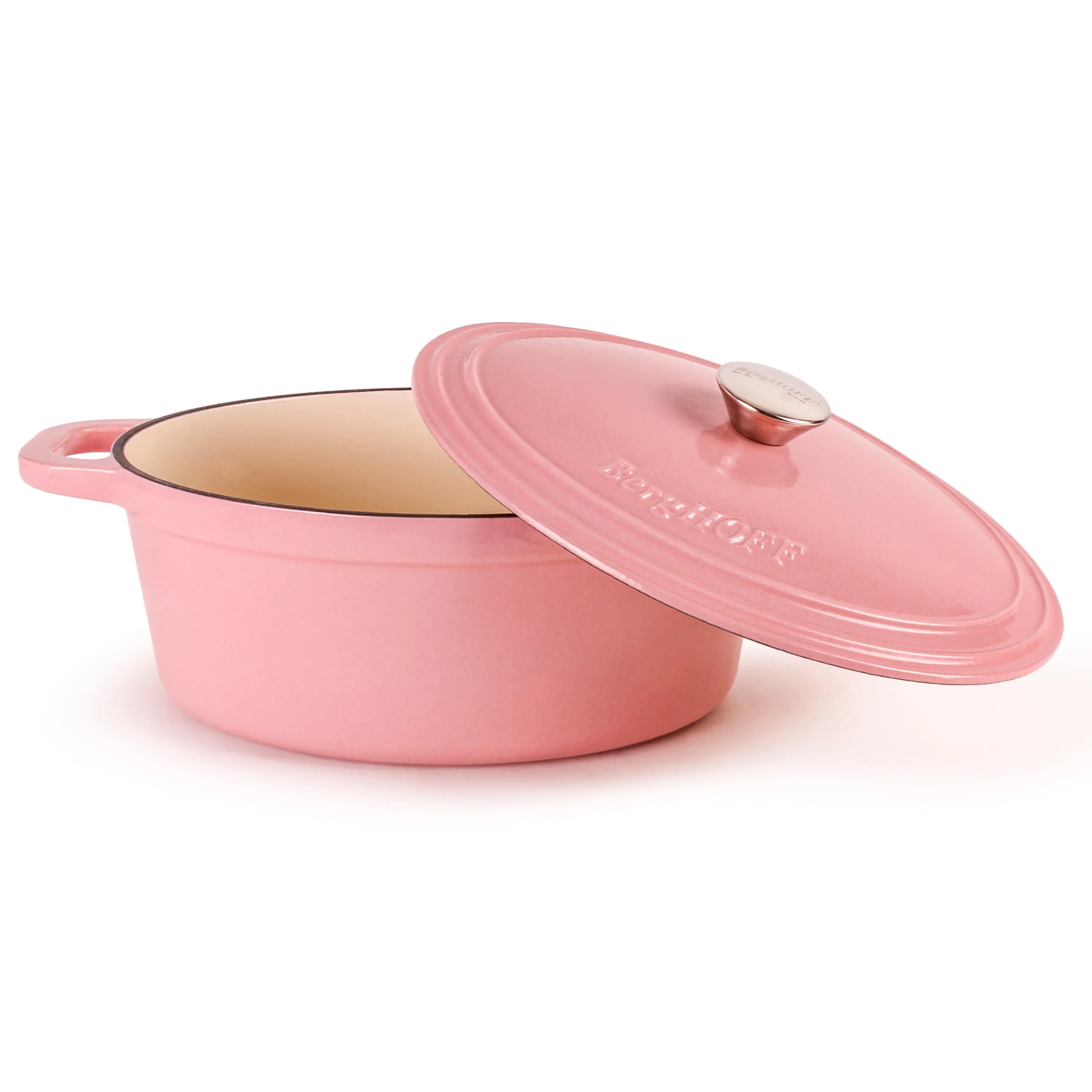 BergHOFF Neo 4pc Cast Iron Cookware Set, 5qt. & 8qt., Pink