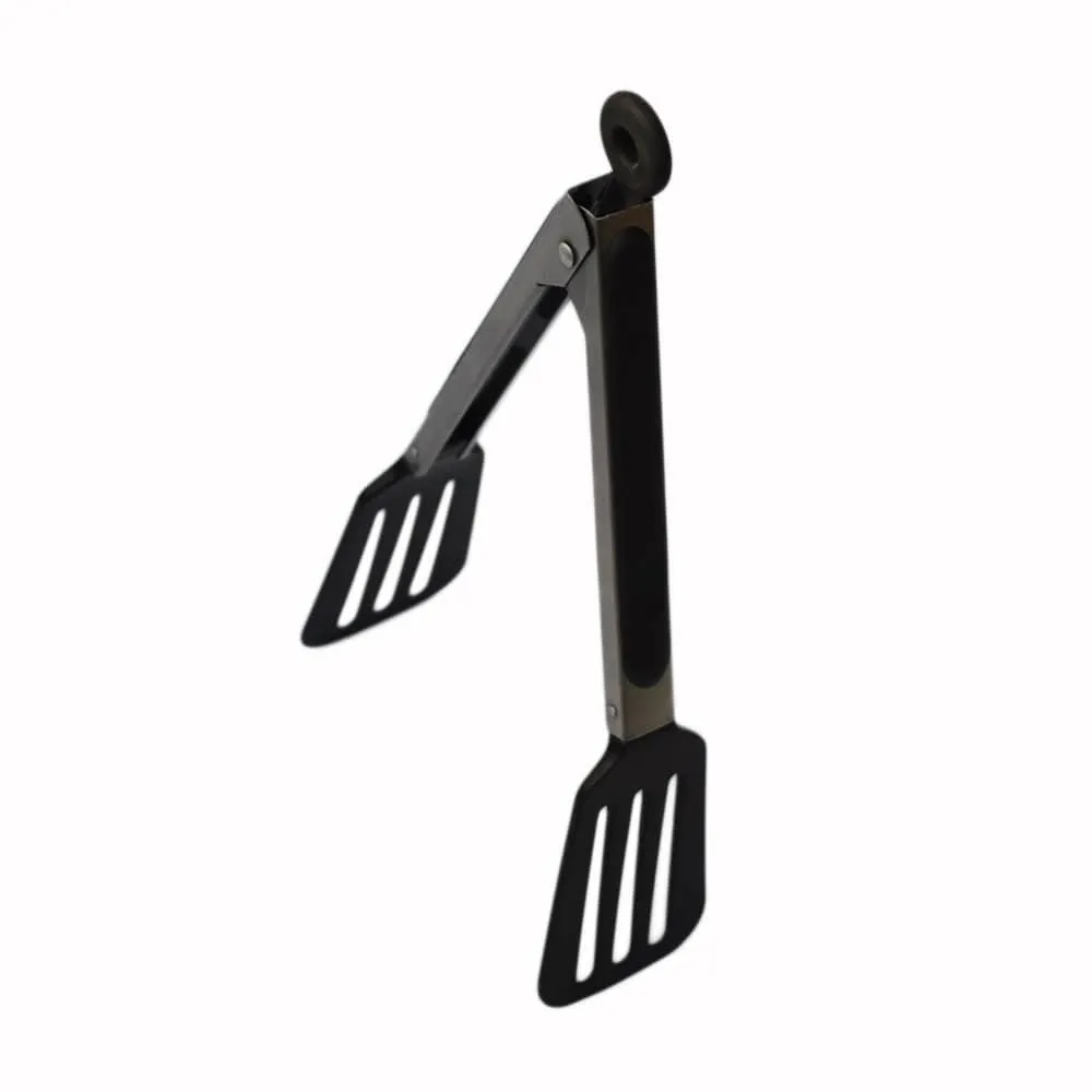 Black Stainless Steel BBQ Tongs