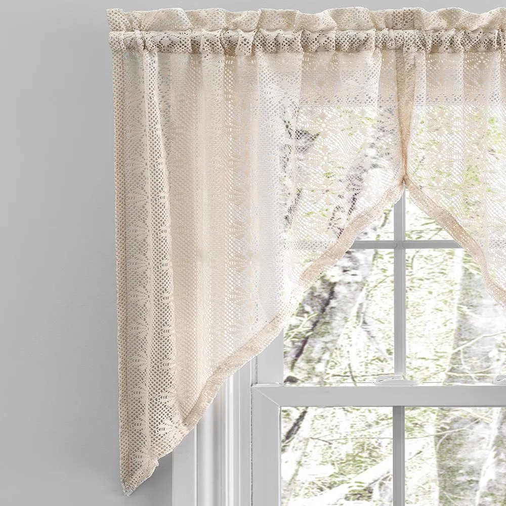 Crochet Lace Kitchen Tiers, Swag and Valance