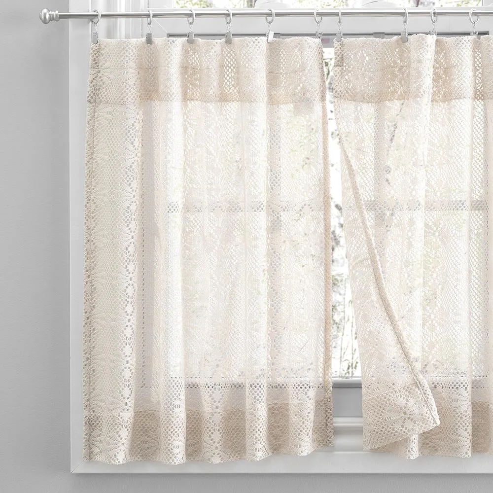 Crochet Lace Kitchen Tiers, Swag and Valance