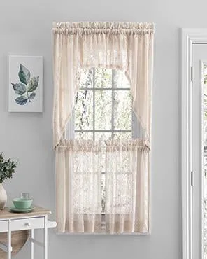 Crochet Lace Kitchen Tiers, Swag and Valance