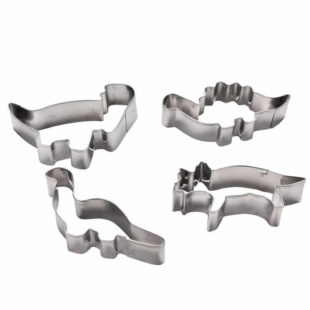 Cute Dinosaur Shaped Eco-Friendly Stainless Steel Cookie Cutters Set
