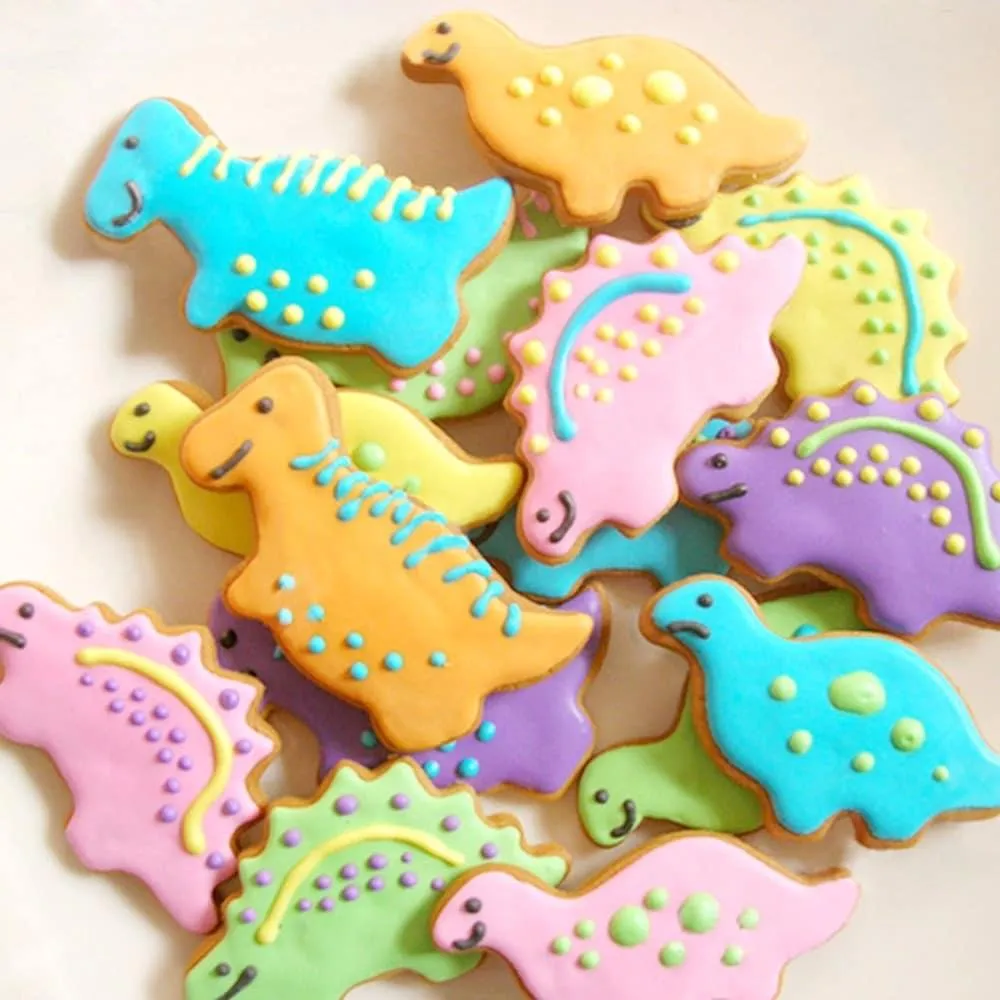 Cute Dinosaur Shaped Eco-Friendly Stainless Steel Cookie Cutters Set