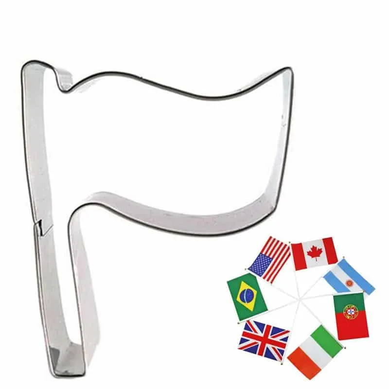 Cute Flag Shaped Eco-Friendly Stainless Steel Cookie Cutter