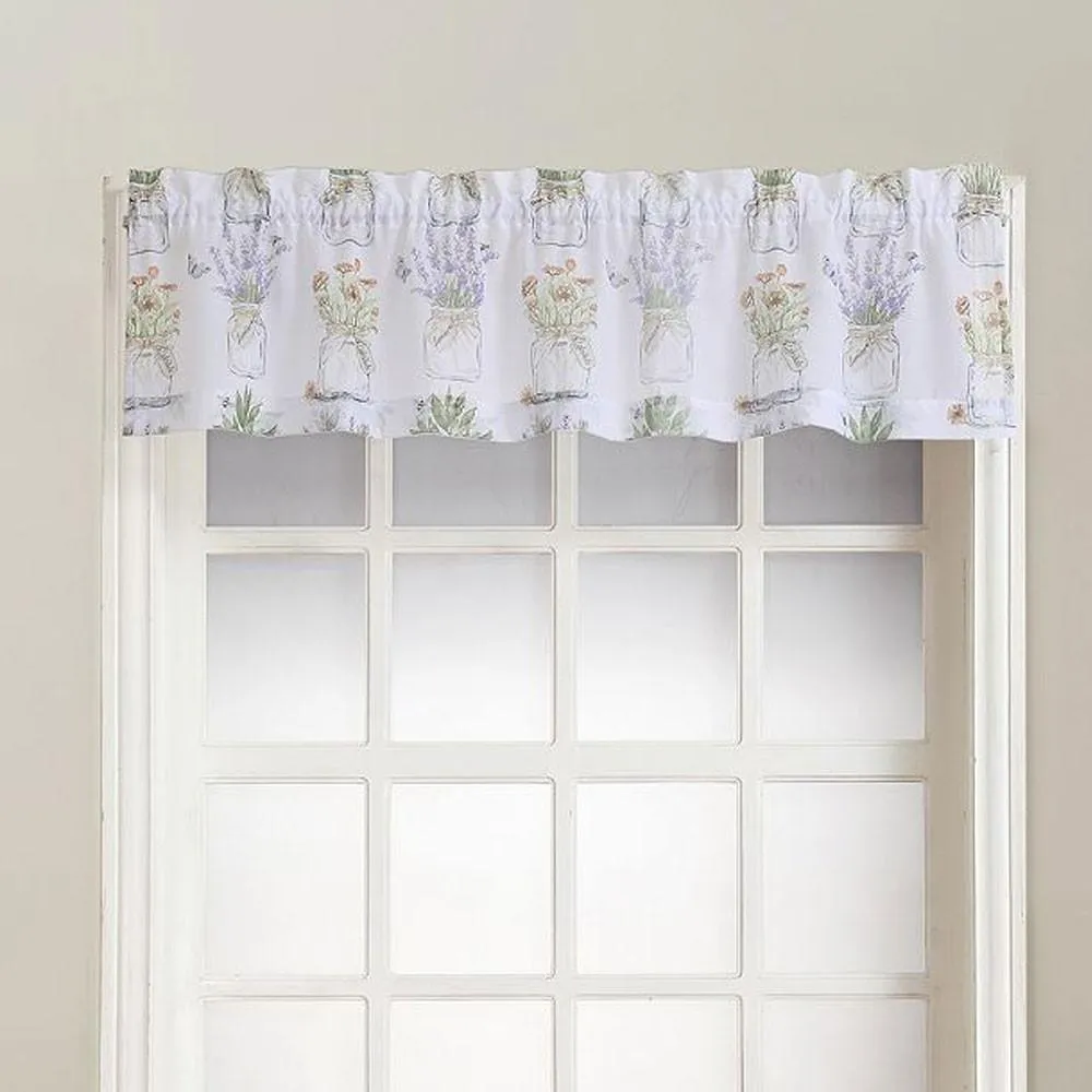 Eve's Garden Sheer Kitchen Tiers and Valance