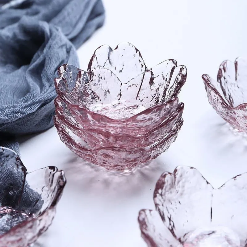 Flower Shaped Glass Salad Bowl