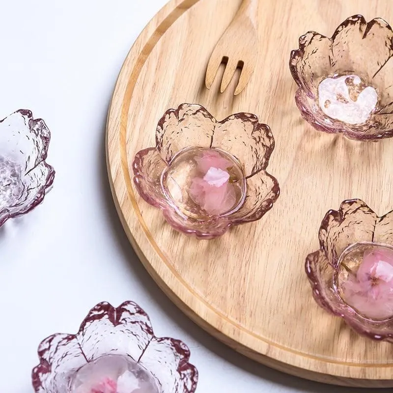 Flower Shaped Glass Salad Bowl