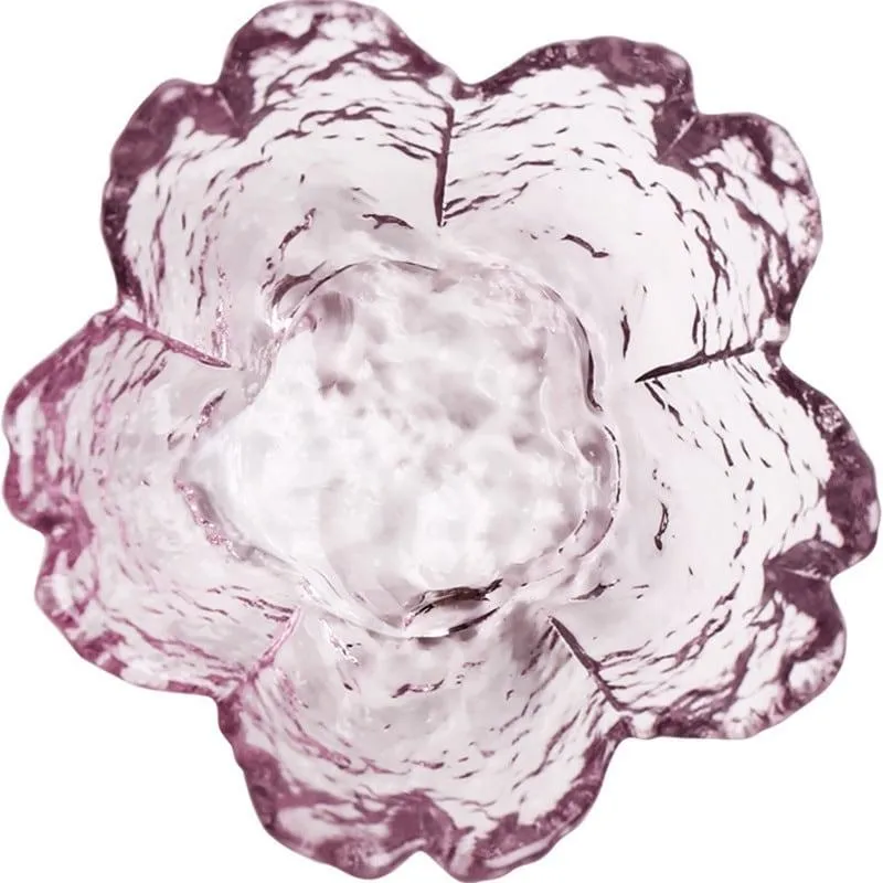 Flower Shaped Glass Salad Bowl