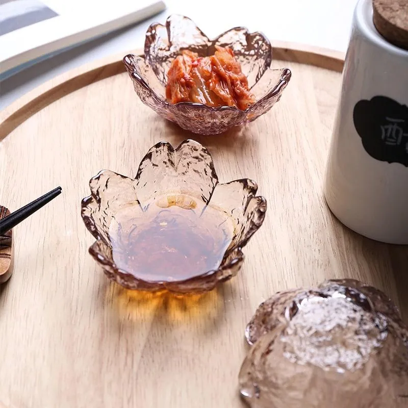 Flower Shaped Glass Salad Bowl