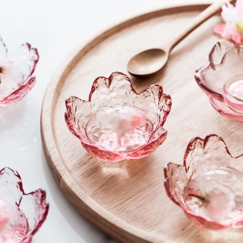 Flower Shaped Glass Salad Bowl