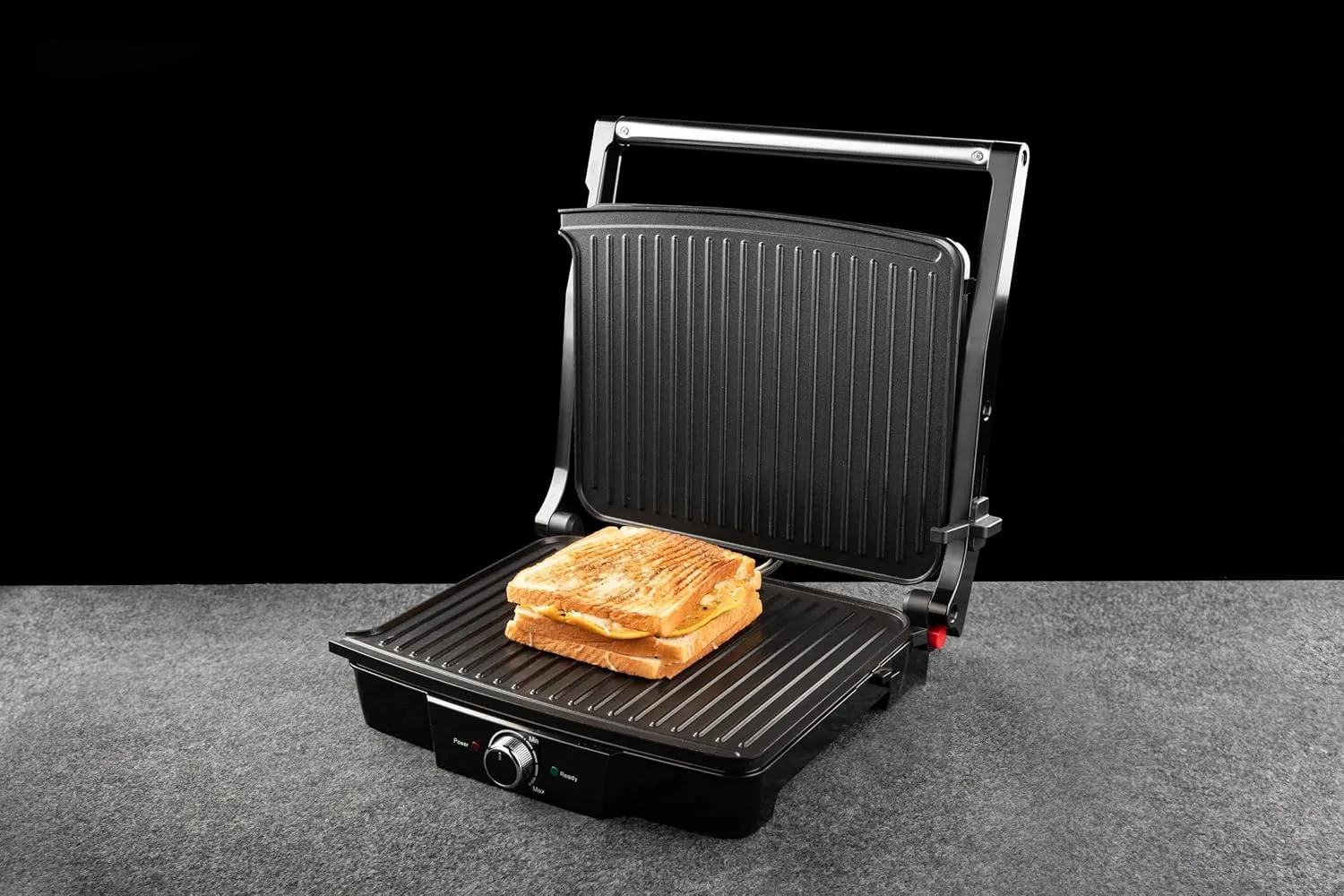 Hafele Grilla 2000 Watt Sandwich Maker|Griller|Jumbo Size |180 Openable Grill Plate |Non Stick-Bpa&Ptfe Free |Auto Temp Cut-Off, Black