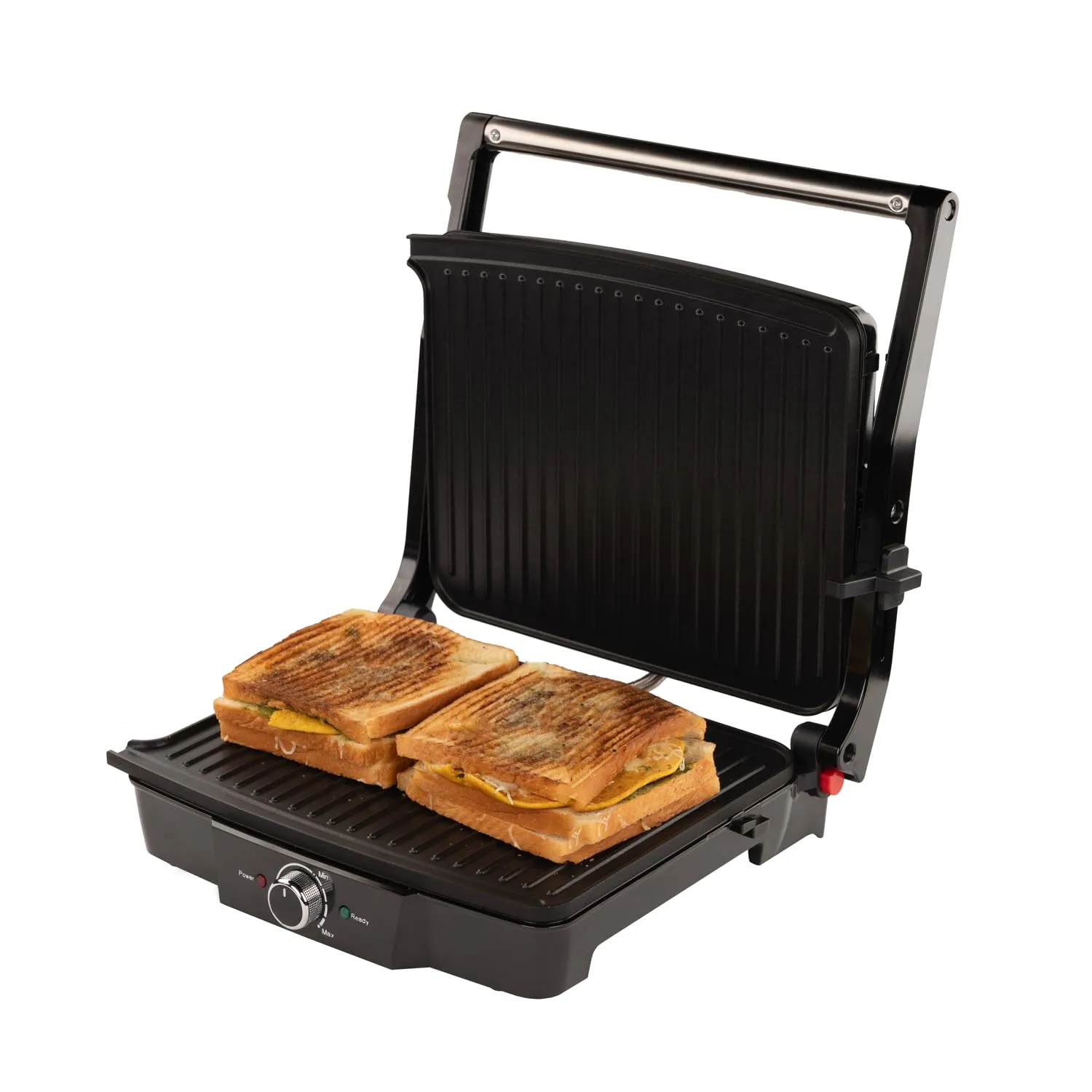 Hafele Grilla 2000 Watt Sandwich Maker|Griller|Jumbo Size |180 Openable Grill Plate |Non Stick-Bpa&Ptfe Free |Auto Temp Cut-Off, Black