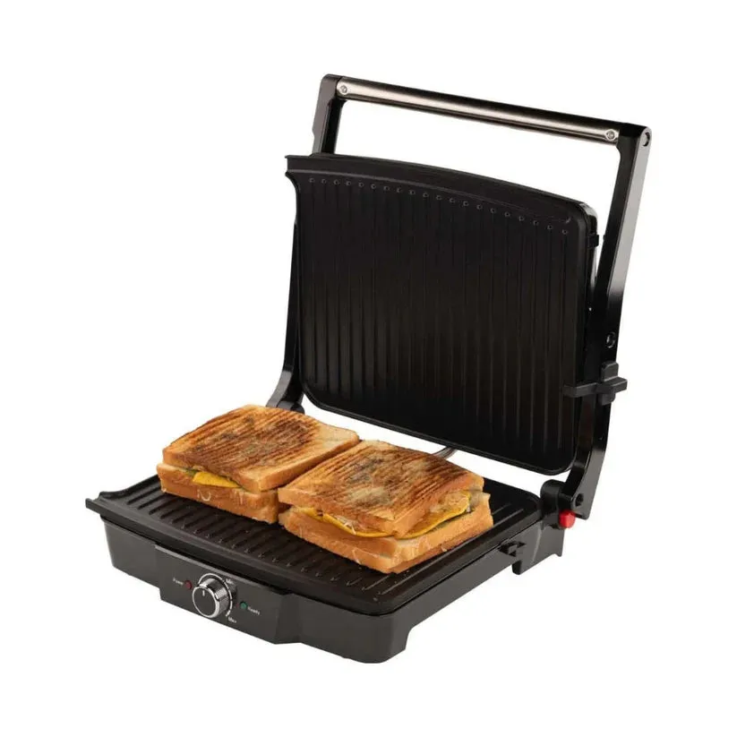 Hafele Grilla 2000 Watt Sandwich Maker|Griller|Jumbo Size |180 Openable Grill Plate |Non Stick-Bpa&Ptfe Free |Auto Temp Cut-Off, Black