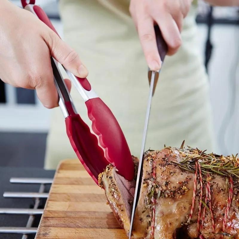 Heat-Resistant Stainless Steel BBQ Food Tongs for Cooking
