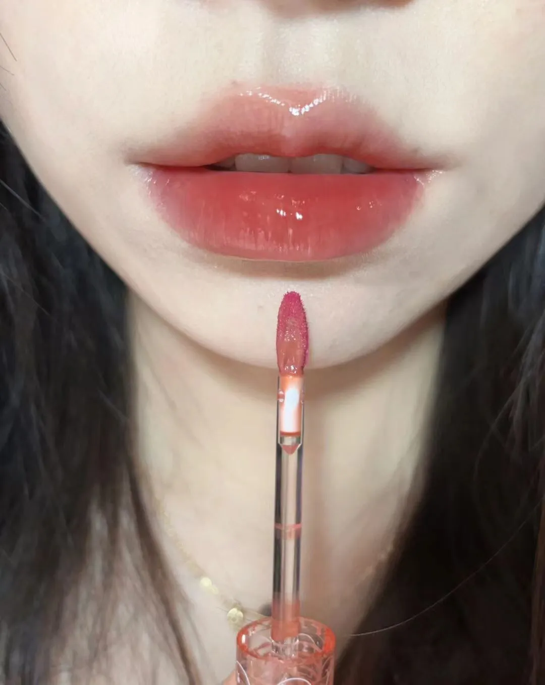 Kapo Winnie Bubble Bear Lip Glaze Water Light Mirror Glass Doodle Lip Glaze Not Fading White Girl Pink Lip Glaze