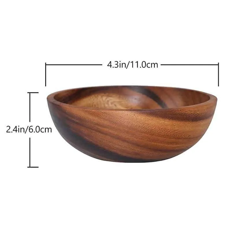 Kitchen Natural Wooden Salad Bowl
