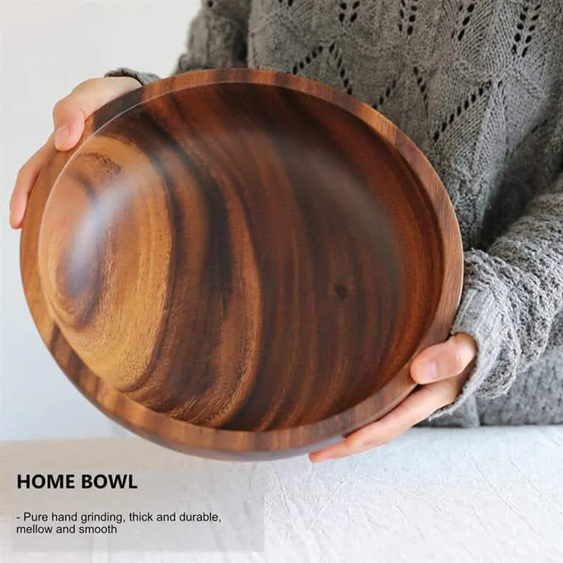 Kitchen Natural Wooden Salad Bowl