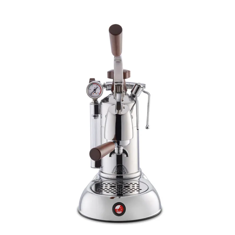La Pavoni "Stradivari" 16 Cup Professional - Chrome with Wood #PSW-16 / Back Order E.T.A  5/24/2024