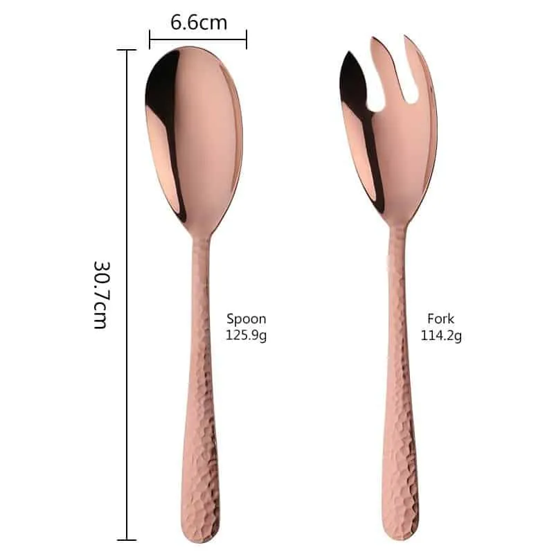Large Salad Serving Spoon and Fork Set