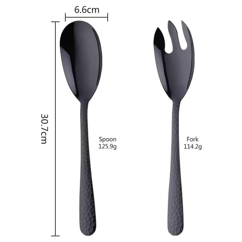 Large Salad Serving Spoon and Fork Set