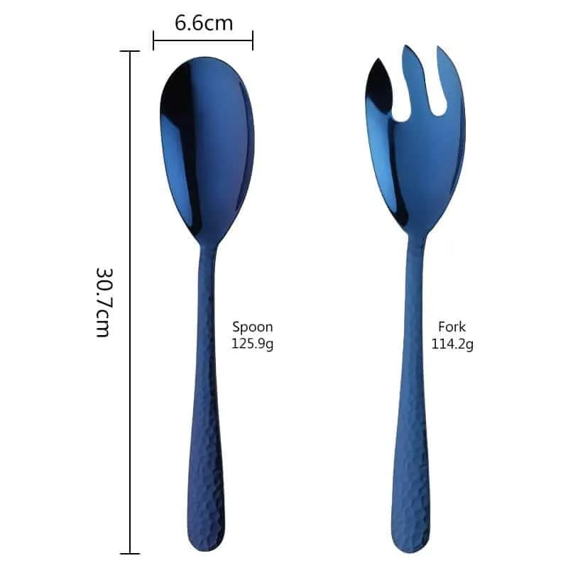 Large Salad Serving Spoon and Fork Set