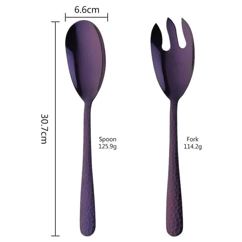 Large Salad Serving Spoon and Fork Set