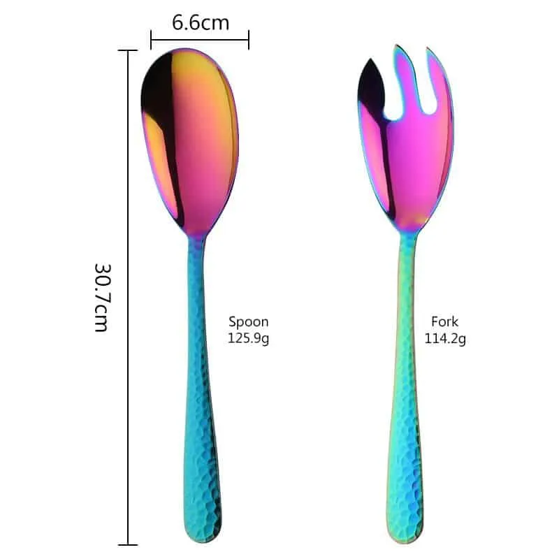 Large Salad Serving Spoon and Fork Set
