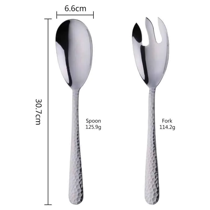 Large Salad Serving Spoon and Fork Set