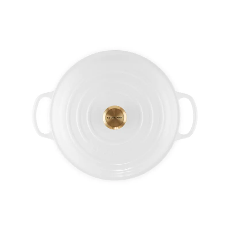 Le Creuset Signature Cast Iron Shallow Casserole White 30cm