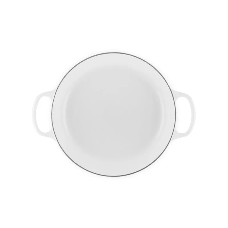 Le Creuset Signature Cast Iron Shallow Casserole White 30cm
