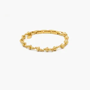 Petit Mushroom Link Bracelet (Gold)
