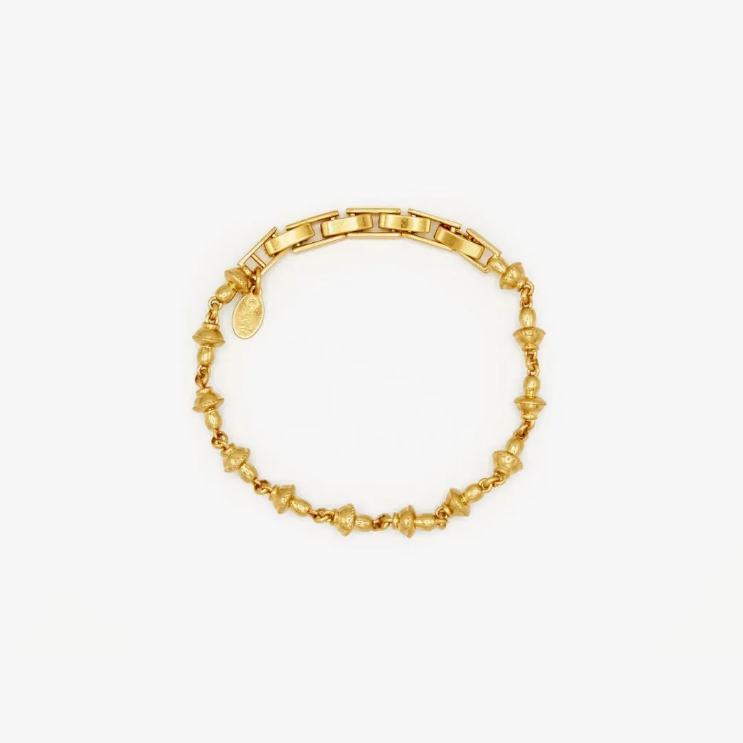 Petit Mushroom Link Bracelet (Gold)
