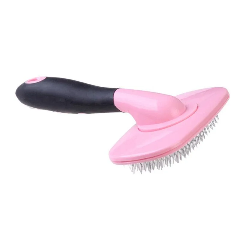 Plastic Dog's Brush with Metal Teeth