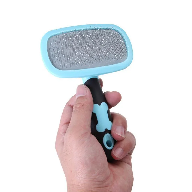 Plastic Dog's Brush with Metal Teeth