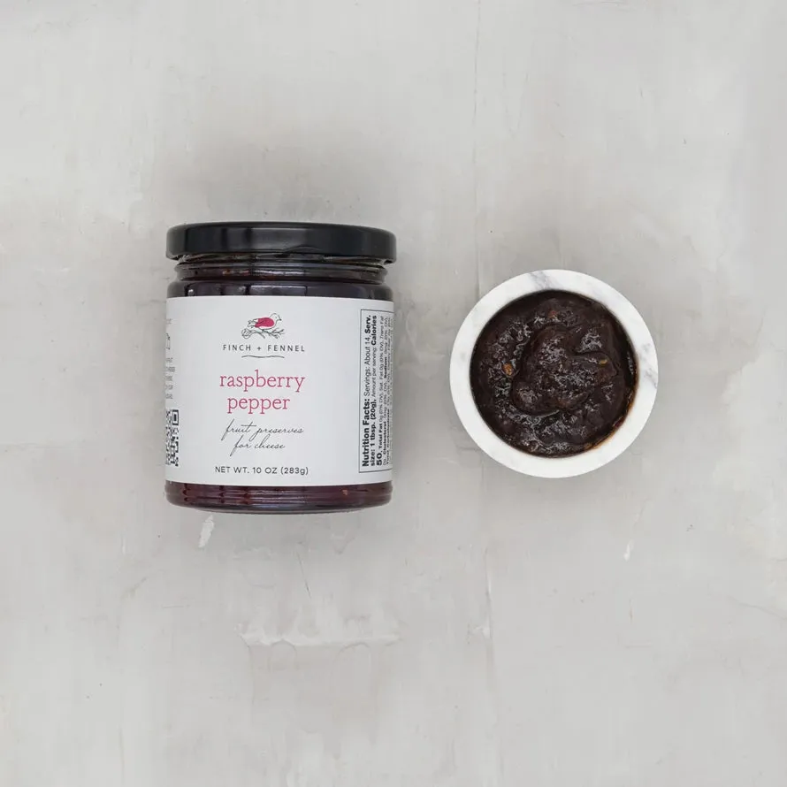 Raspberry Pepper Fruit Preserves for Cheese