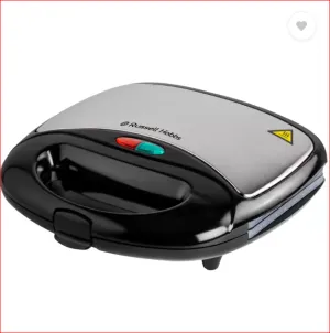 Russell Hobbs RST750WM 750W Waffle Maker with Non-Stick Coating, Cool-Touch, LED Indicators, Waffle  (Black/Silver)